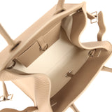 The Row Soft Margaux 10 Bag Dark Taupe Calfskin Silver Hardware