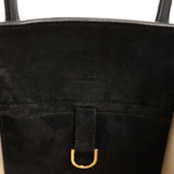 The Row Soft Margaux 10 Bag Black Suede Gold Hardware