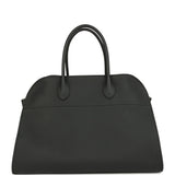 The Row Soft Margaux 15 Bag Black Calfskin Silver Hardware