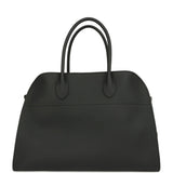 The Row Soft Margaux 15 Bag Black Calfskin Silver Hardware