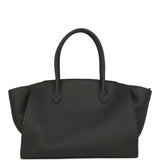 The Row Marlo 12 Tote Bag Black Calfskin Silver Hardware