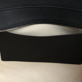 The Row Marlo 12 Tote Bag Black Calfskin Silver Hardware