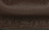 The Row Soft Margaux 15 Bag Deep Brown Calfskin Silver Hardware