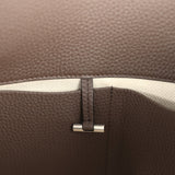 The Row Soft Margaux 15 Bag Deep Brown Calfskin Silver Hardware