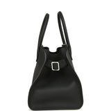 The Row Soft Margaux 12 Bag Black Calfskin Silver Hardware