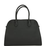 The Row Soft Margaux 12 Bag Black Calfskin Silver Hardware