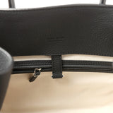 The Row Soft Margaux 12 Bag Black Calfskin Silver Hardware