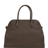 The Row Soft Margaux 12 Bag Deep Brown Calfskin Silver Hardware