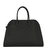 The Row Soft Margaux 15 Bag Black Calfskin Silver Hardware