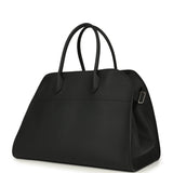The Row Soft Margaux 15 Bag Black Calfskin Silver Hardware