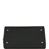 The Row Soft Margaux 15 Bag Black Calfskin Silver Hardware