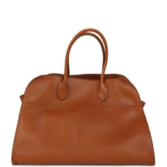 The Row Soft Margaux 15 Bag Cuir Saddle Leather Gold Hardware
