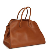 The Row Soft Margaux 15 Bag Cuir Saddle Leather Gold Hardware - Thumbnail View 2