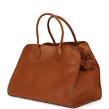 The Row Soft Margaux 15 Bag Cuir Saddle Leather Gold Hardware - Thumbnail View 5