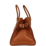 The Row Soft Margaux 15 Bag Cuir Saddle Leather Gold Hardware - Thumbnail View 3