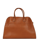 The Row Soft Margaux 15 Bag Cuir Saddle Leather Gold Hardware - Thumbnail View 4