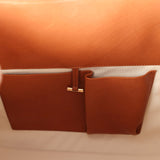 The Row Soft Margaux 15 Bag Cuir Saddle Leather Gold Hardware - Thumbnail View 8