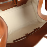 The Row Soft Margaux 15 Bag Cuir Saddle Leather Gold Hardware - Thumbnail View 9