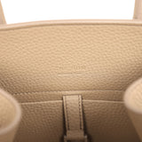 The Row Soft Margaux 10 Bag Smoked Taupe Calfskin Silver Hardware