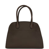 The Row Soft Margaux 10 Deep Brown Calfskin Silver Hardware