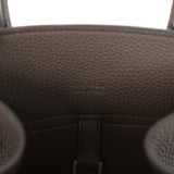 The Row Soft Margaux 10 Deep Brown Calfskin Silver Hardware