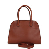 The Row Soft Margaux 10 Bag New Burgundy Saddle Leather Silver Hardware