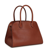 The Row Soft Margaux 10 Bag New Burgundy Saddle Leather Silver Hardware