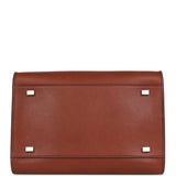 The Row Soft Margaux 10 Bag New Burgundy Saddle Leather Silver Hardware