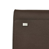 The Row Soft Margaux 10 Deep Brown Calfskin Silver Hardware