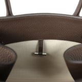 The Row Soft Margaux 10 Deep Brown Calfskin Silver Hardware