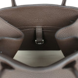 The Row Soft Margaux 10 Deep Brown Calfskin Silver Hardware