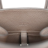 The Row Soft Margaux 10 Deep Brown Calfskin Silver Hardware