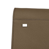 The Row Soft Margaux 15 Bag Smoked Taupe Calfskin Silver Hardware