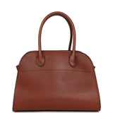 The Row Soft Margaux 10 Bag New Burgundy Saddle Leather Silver Hardware
