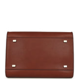 The Row Soft Margaux 10 Bag New Burgundy Saddle Leather Silver Hardware