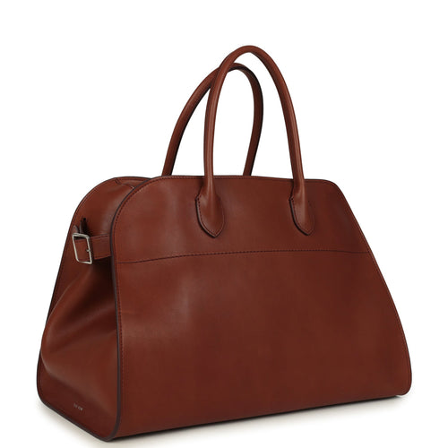 The Row Soft Margaux 15 New Burgundy Saddle Silver Hardware