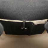 The Row Soft Margaux 17 Bag Black Calfskin Silver Hardware