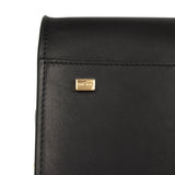 The Row Soft Margaux 17 Bag Black Saddle Gold Hardware - Thumbnail View 8