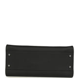 The Row Soft Margaux Shoulder 12 Bag Black Calfskin Silver Hardware