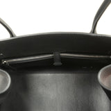 The Row Soft Margaux Shoulder 12 Bag Black Calfskin Silver Hardware