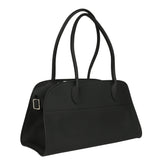 The Row Soft Margaux Shoulder 12 Bag Black Calfskin Silver Hardware