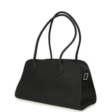 The Row Soft Margaux Shoulder 12 Bag Black Calfskin Silver Hardware