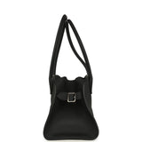 The Row Soft Margaux Shoulder 12 Bag Black Calfskin Silver Hardware