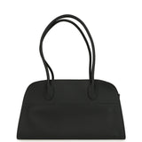 The Row Soft Margaux Shoulder 12 Bag Black Calfskin Silver Hardware