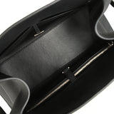 The Row Soft Margaux Shoulder 12 Bag Black Calfskin Silver Hardware