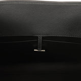 The Row Soft Margaux Shoulder 12 Bag Black Calfskin Silver Hardware