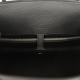 The Row Soft Margaux Shoulder 12 Bag Black Calfskin Silver Hardware