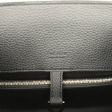 The Row Soft Margaux Shoulder 12 Bag Black Calfskin Silver Hardware