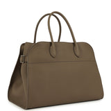 The Row Soft Margaux 15 Bag Smoked Taupe Calfskin Silver Hardware - Thumbnail View 3