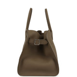 The Row Soft Margaux 15 Bag Smoked Taupe Calfskin Silver Hardware - Thumbnail View 4